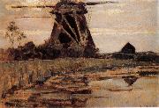 Piet Mondrian French mill near the river oil painting picture wholesale